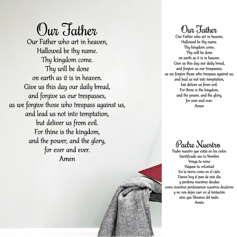 Interior Design Quotes - Our Father The Lord's Prayer Decal