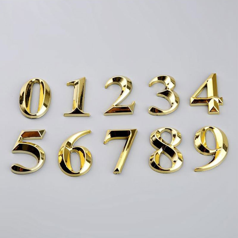 Interior Design Quotes - 1 Pc Creative Gold Door Number