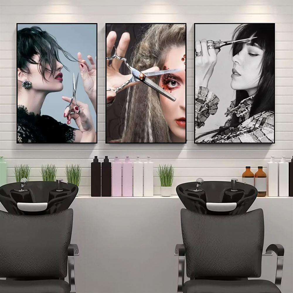 Interior Design Illustrated - Modern Hair Salon HD Wall Art