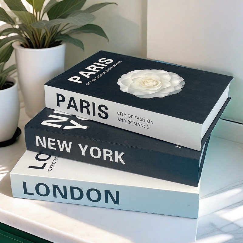Interior Design New York - Luxury Fake Book Storage Box Paris