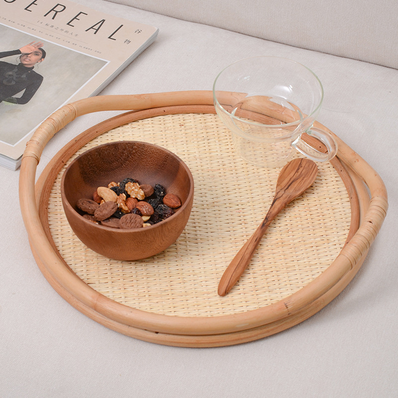 Natural Rattan Woven Tray, Sto - Rattan Tray Handle review and price