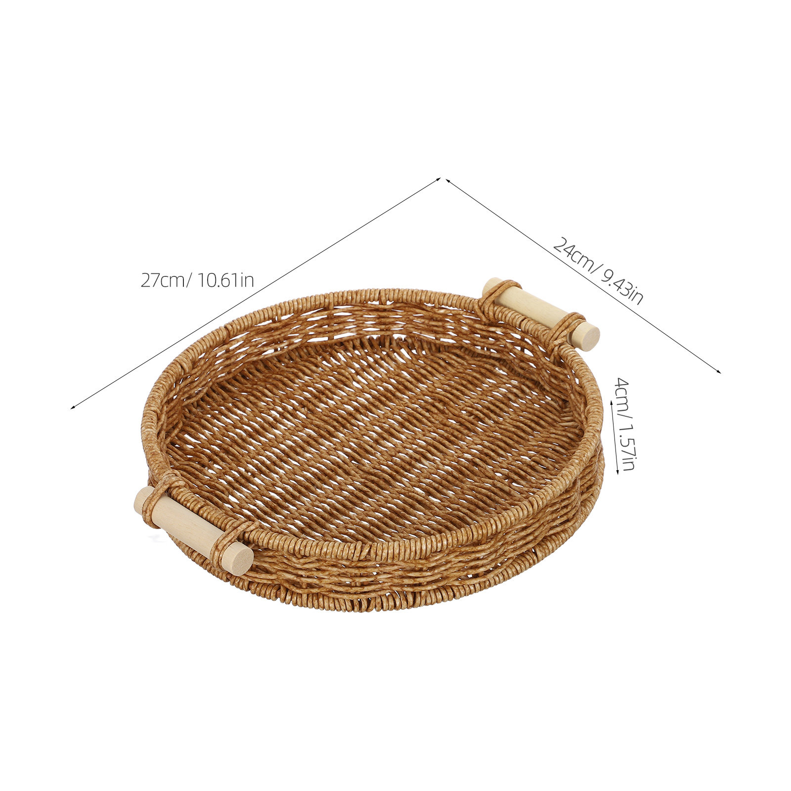 Imitation Rattan Bread Basket  - Rattan Tray Handle review and price