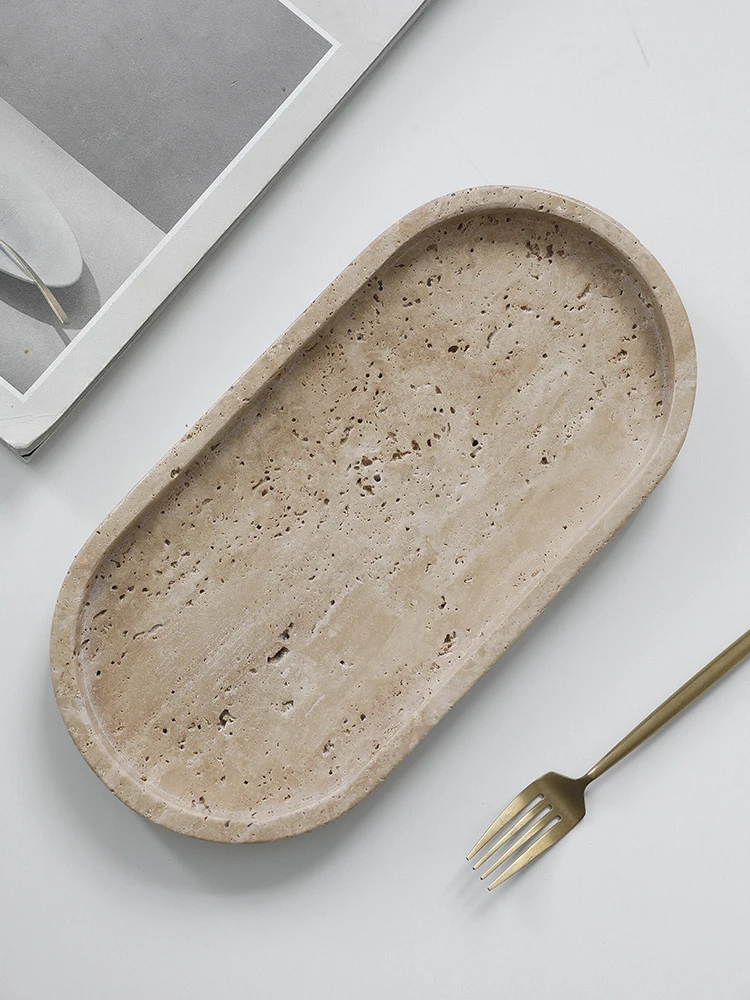 Minimalism Marble Tray for Per - Travertine Tray Oval review and price