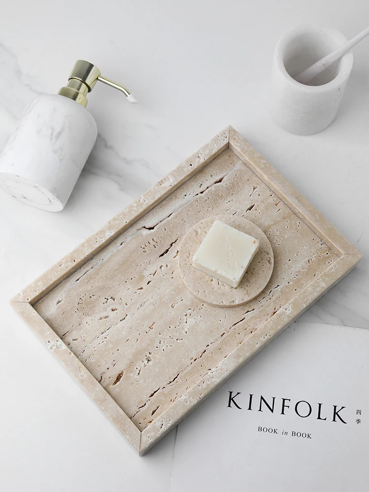 Minimalism Marble Tray for Per - Travertine Tray Oval review and price