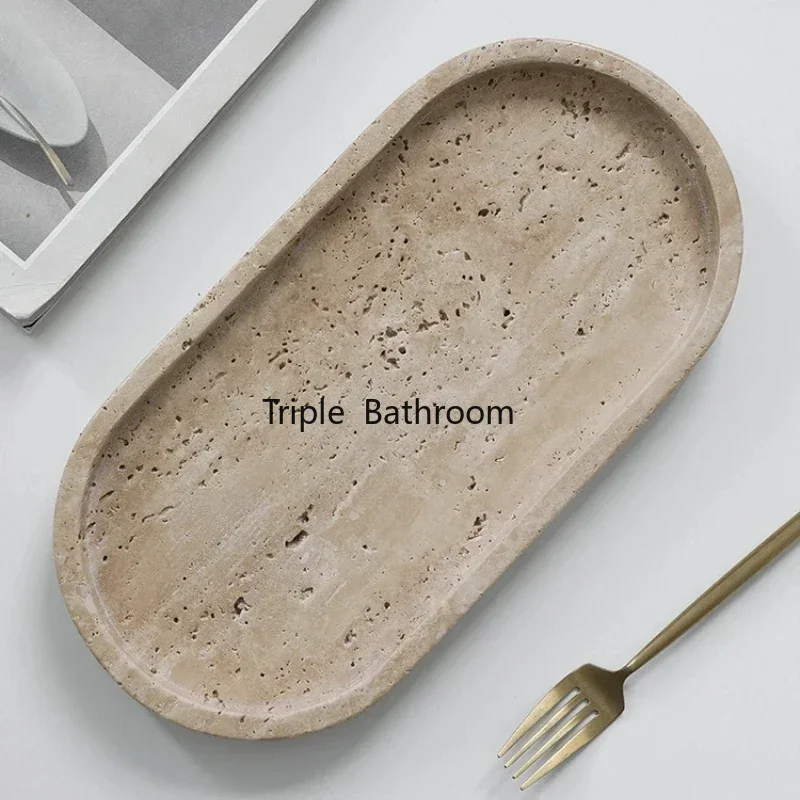 Natural Cave Stone Bathroom Su - Travertine Tray Oval review and price