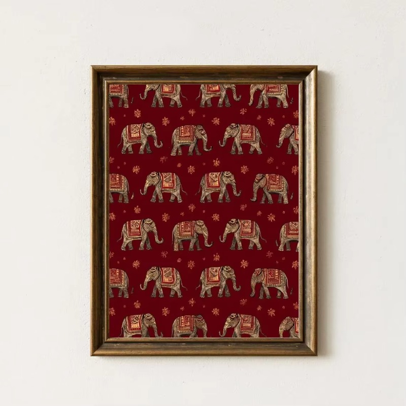 Indian Elephant Pattern Print, - Interior Designer review and price