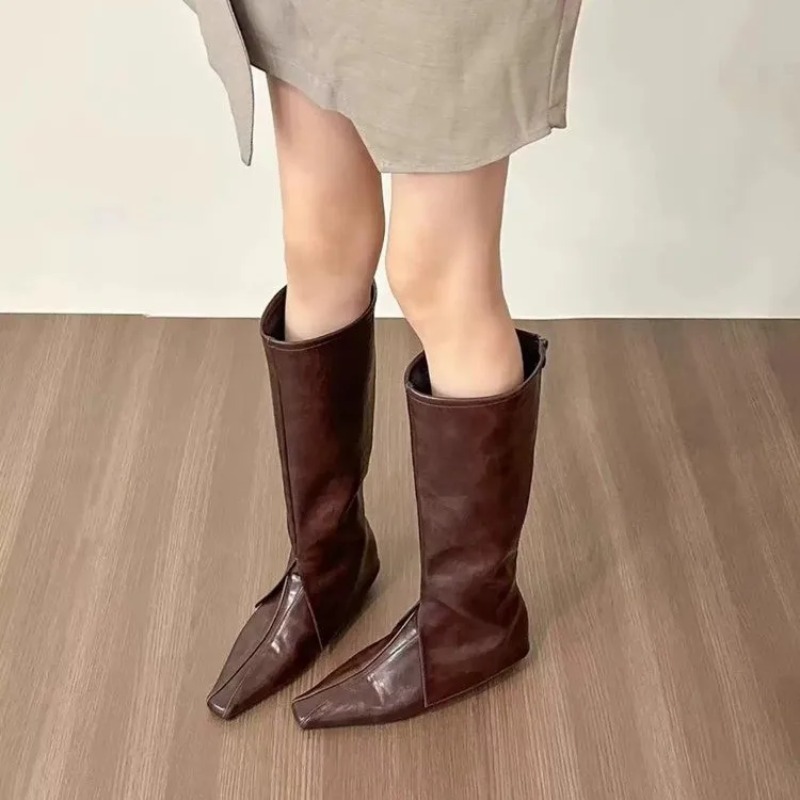 Flat Heel High Boots with Poin - Interior Designer review and price