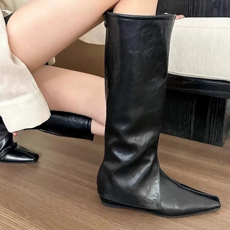 Flat Heel High Boots with Poin - Interior Designer review and price
