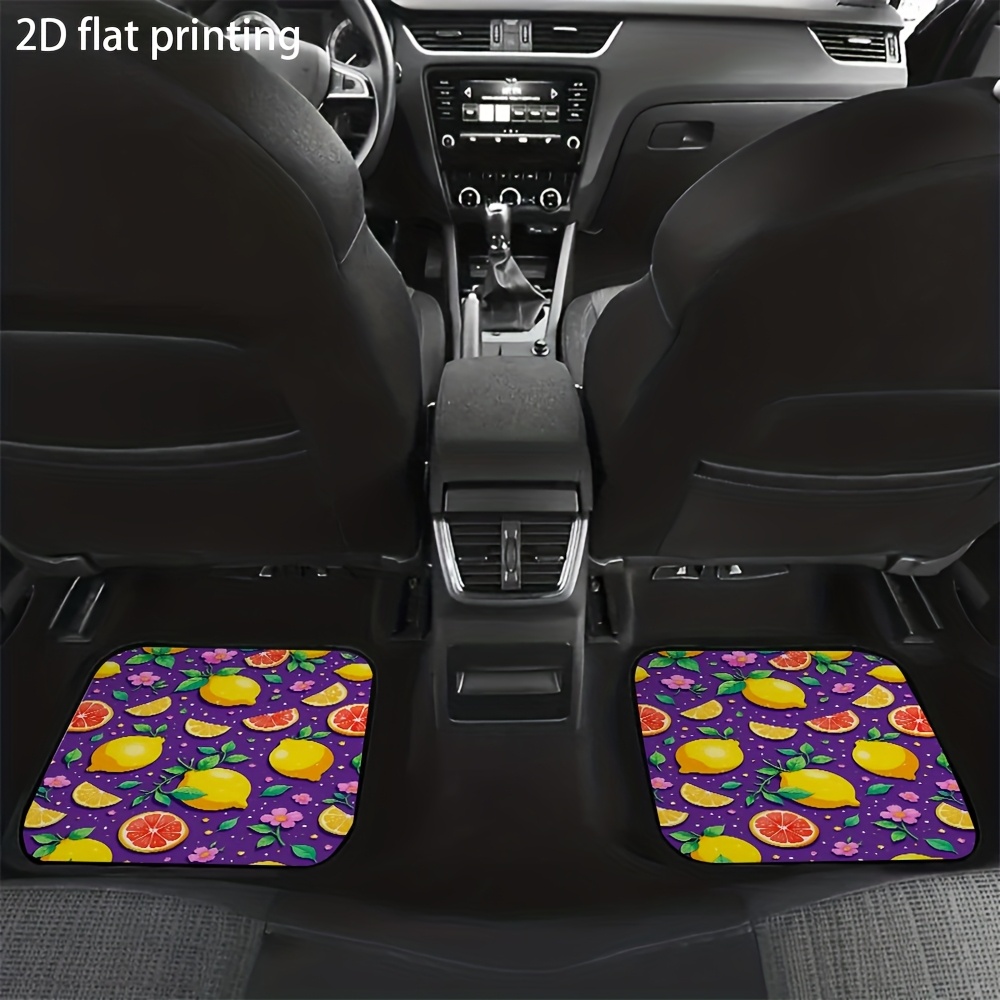 4pcs Car Floor Mats, Lemon And - Interior Design Illustrated review and price