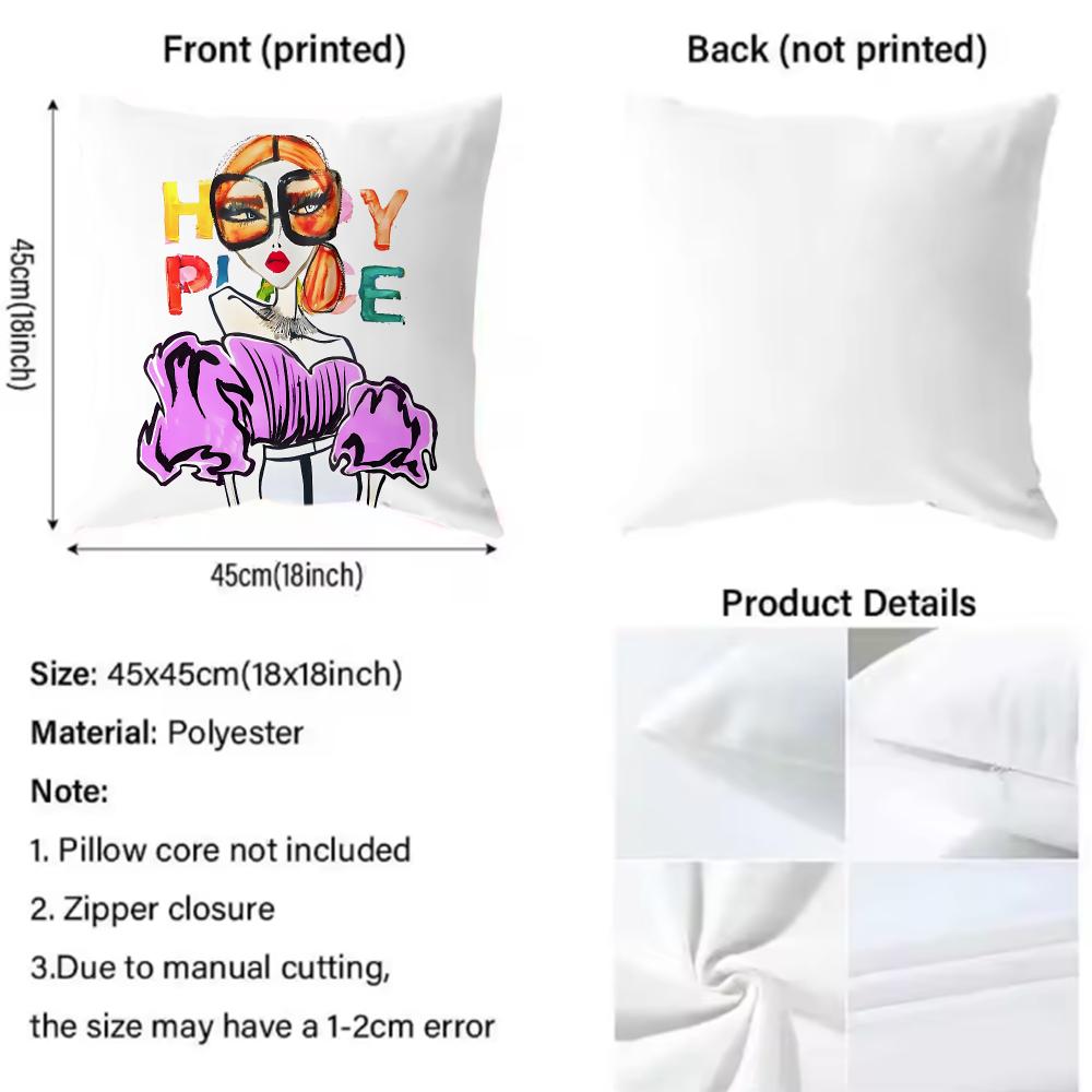 Chic Lady Illustration Cushion - Interior Design Illustrated review and price
