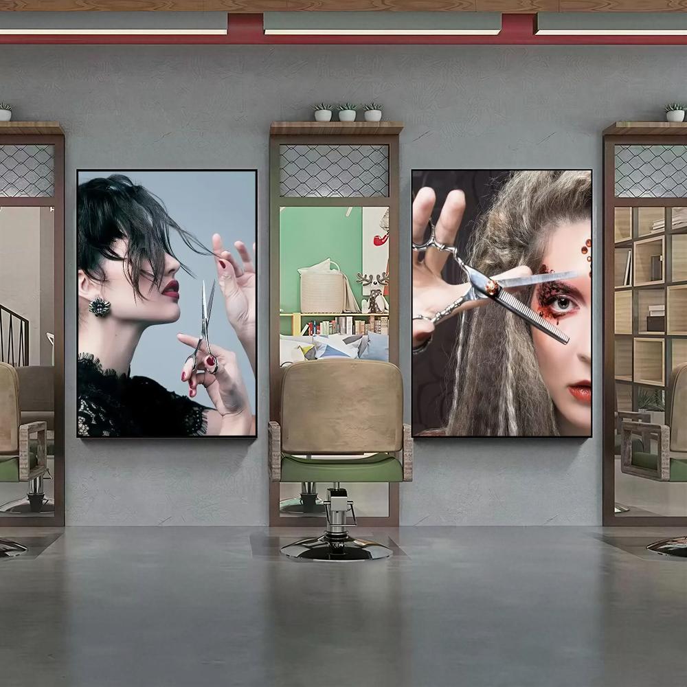 Modern Hair Salon HD Wall Art  - Interior Design Illustrated review and price