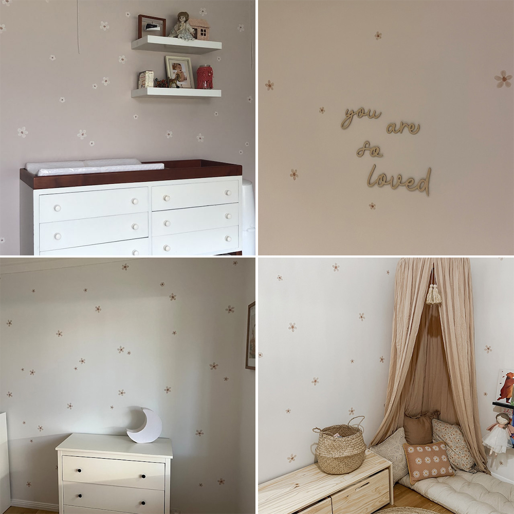 Boho Solid Colored Flowers Nur - Interior Design Quotes review and price