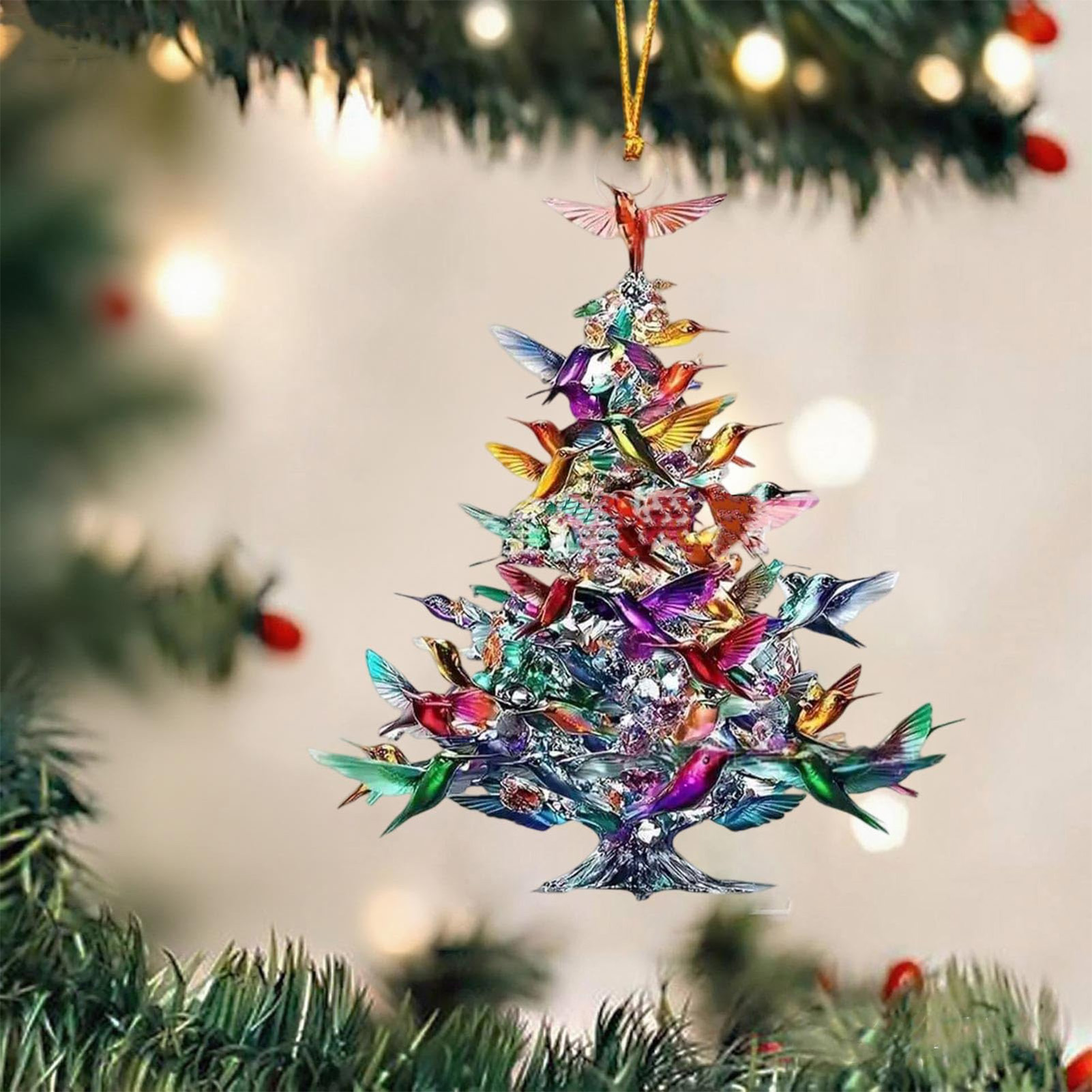 8cm 2D Acrylic Bird Ornaments  - Interior Design Xmas review and price