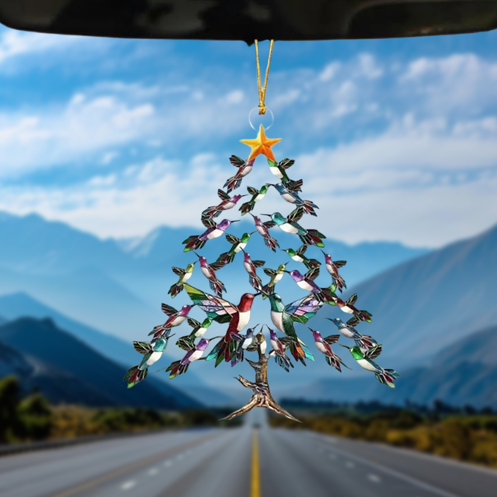 8cm 2D Acrylic Bird Ornaments  - Interior Design Xmas review and price