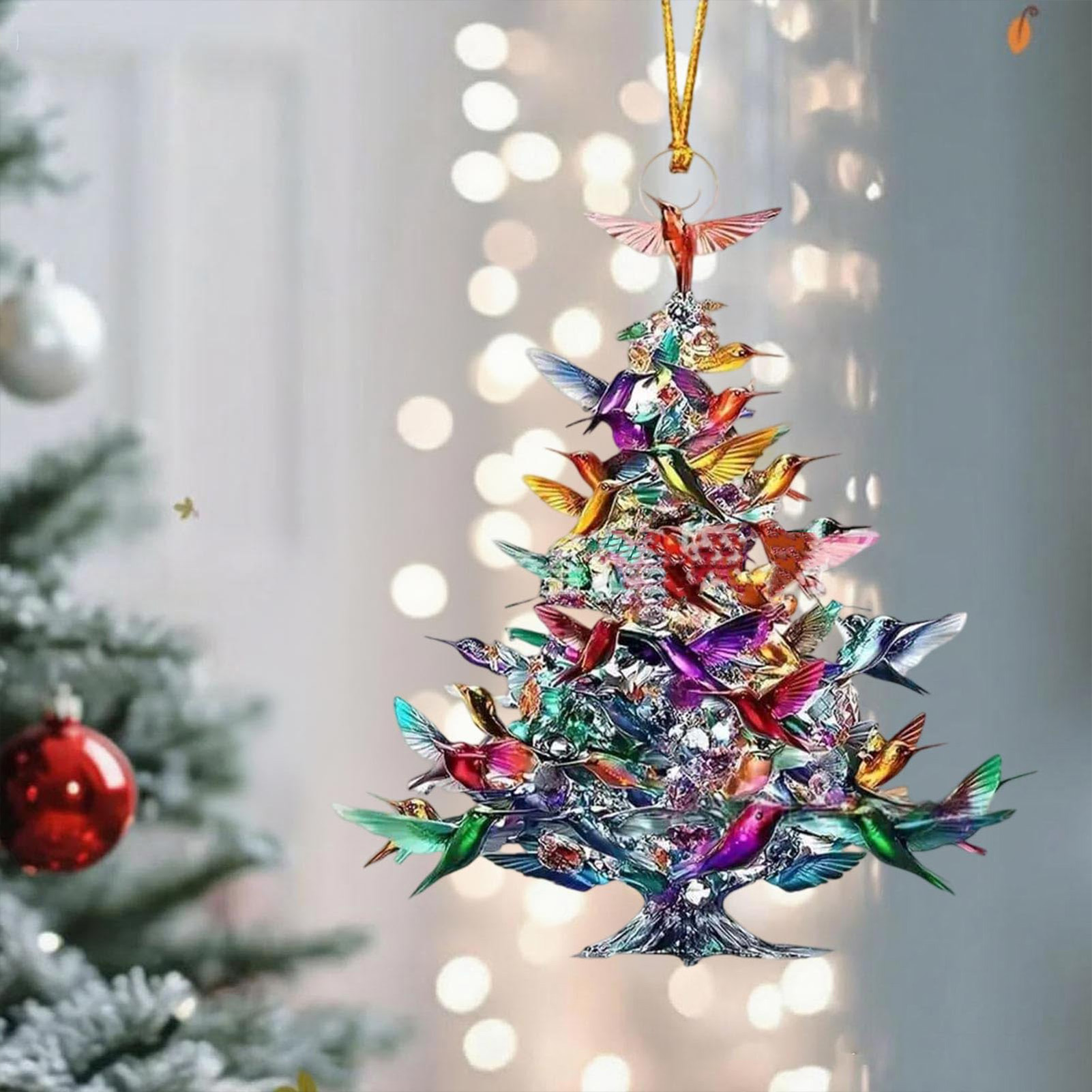 8cm 2D Acrylic Bird Ornaments  - Interior Design Xmas review and price
