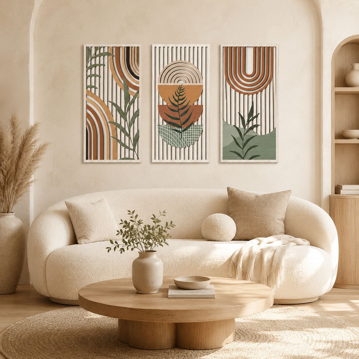 Natural Wood Wall Decor Semici - Interior Design Office Space review and price
