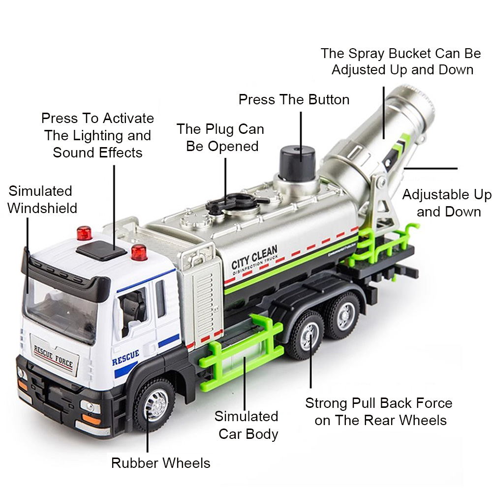 1:32 City Sprinkler Truck Anti - Engineering And Interior Design review and price