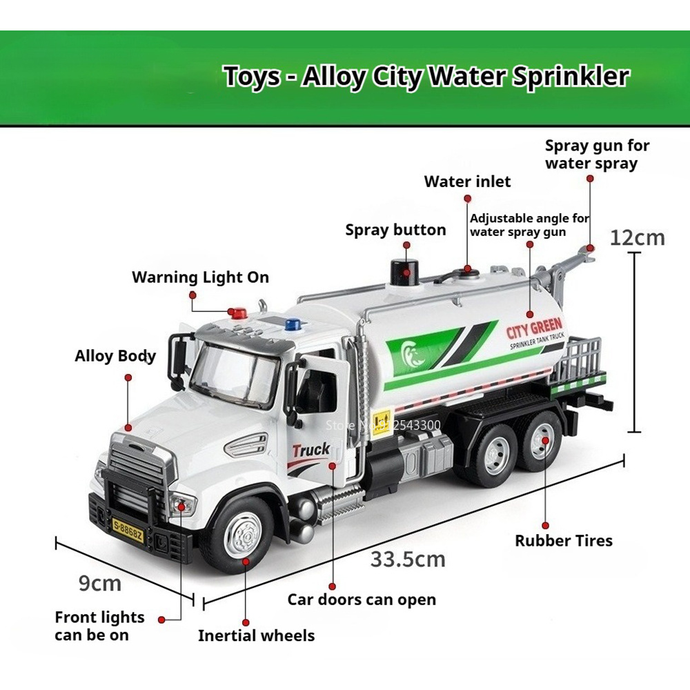 1:32 City Sprinkler Truck Anti - Engineering And Interior Design review and price