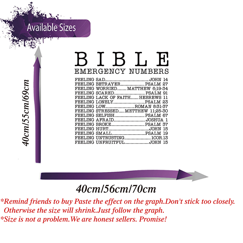 Large Bible Emergency Numbers  - Interior Design Quotes review and price