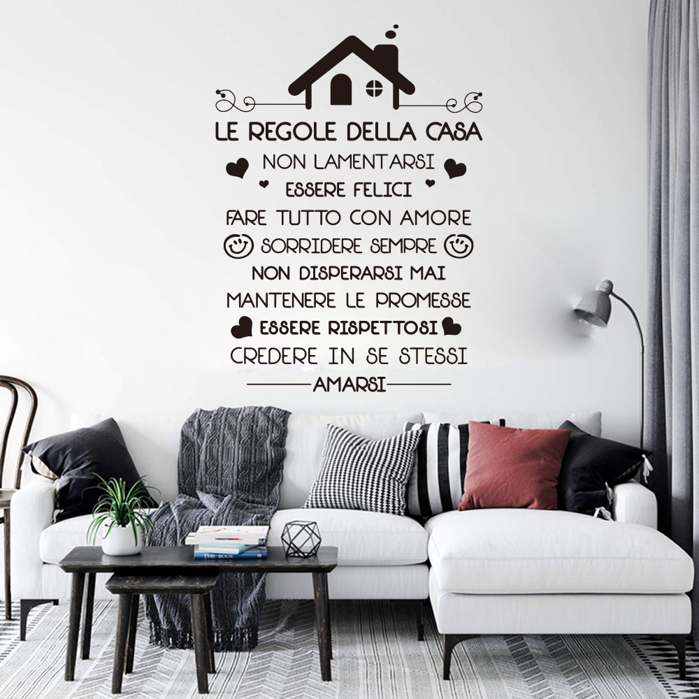 Italian House Rules Wall Decal - Interior Design Quotes review and price