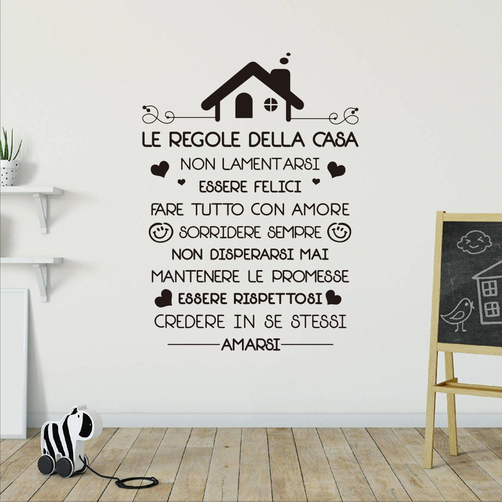 Italian House Rules Wall Decal - Interior Design Quotes review and price