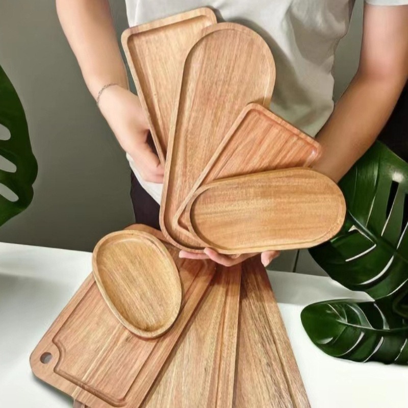 Wabi Sabi Style Acacia Wood De - Travertine Tray Oval review and price